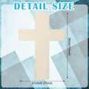 Anglechic 12 Pcs Wooden Cross Craft 12 Inch Wood Crosses for Crafts Unfinished Wood Cutouts for DIY Arts Craft Project Easter Sunday School Church Home Decoration