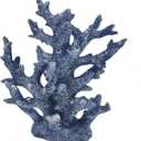 Beach Coastal Decor Coral Reef Home Decor Coral Statue Sculpture Home,Desk,Bathroom,Desktop Shelf Statue,Marine Themed Gifts (Blue Coral)