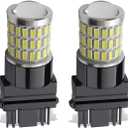 2PCS 3157 Car LED Bulb, Bright Automotive Daytime Running Lights Replacement, Universal Vehicle Lighting Bulb Accessories for Reverse/Brake/Tail/Parking/Back Up/Turn Signal Light (White)
