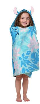 Stitch Hooded Poncho Towel for Bath Beach Pool by Disney New With Tags 22x51