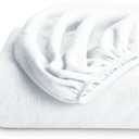 Bare Home Super Soft Fleece Fitted Sheet - Full Size - Extra Plush Polar Fleece - Deep Pocket - All Season Cozy Warmth (Full, White)