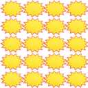 STOBOK 30 Sheets Explosive Price Tag Stickers 9.64X7.08In Fluorescent Yellow Star Burst Writable Self-Adhesive Labels for Retail Store Sale and Event Promotion