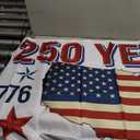 Patriotic 4th of July Decorations Outdoor - 250 Anniversary Usa Flag We The People Patriotic Stars and Stripes Banner Memorial Day White Vertical Single Sided Yard Outdoor Decor 3x5 Ft