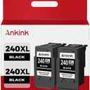 240 Black Compatible Ink Cartridges Replacement for Canon 240 240XL PG-240 XL Ink Cartridge Fit for MG3600 MG3620 TS5120 TS5100 MG3220 MG3520 MG2120 MX452 MX512 MX532(Black, 2-Pack)