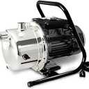 LANCHEZ 1.2 HP Portable Shallow Well Garden Pump, 1828 GPH Stainless Steel Sprinkler Pump, 115V Water Transfer Draining Irrigation for Lawn