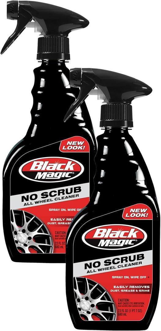 Black Magic 120218 No Scrub All Wheel Cleaner, 23 oz. (Pack of 2) - No Scrubbing Needed, Just Apply, Hose Off and Wipe for Clean Wheels Every Time