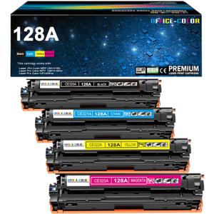 128A Toner Cartridge Works with HP Laserjet Pro CP1525nw CM1415fnw CM1415fn CP1525n Printer Ink (Black,Cyan,Yellow,Magenta 4 Pack)