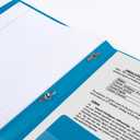 Five Star 2-Pocket Folder, 4 Pack, Plastic Folder with Stay-Put Tabs and Prong Fasteners, Holds 8-1/2" x 11" Paper, Tidewater Blue, White, Amethyst Purple, Harvest Yellow (38064)