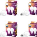 PHILIPS LED 60W A15 8-Pack Ultra Definition Soft White (2700K) 750 Lumen (6.6W = 60W) Dimmable Frosted Flicker-Free Light Bulbs