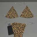 SHERRYLO Thong Bikini Clear Straps Cheeky Brazilian Micro Thongs Bikinis Swimsuit for Women Sexy No Tan Line Bathing Suit, M