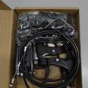 V-Type Bike Brake Set, Complete Universal Bike Front and Rear MTB Brake, Bicycle Brakes, Inner and Outer Cables, Include Brakes Lever Calipers Multi-Tool Wrenches (Black)