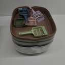 Cat Litter Box Open Top Kitty Litter Box Tray Potty Toilet for Small Medium Cats 15x12inch 6Pack