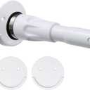 Shower Curtain Rod, 42-100 inches White Tension Shower Curtain Rod No Drilling Adjustable Shower Rods for Bathroom, Windows, Room Divider