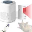 Loud Barking Dog Alarm, Motion Activated Dog Barking Alarm, IP43 Waterproof Barking Dog Motion Sensor for Warehouse Yard Office Mall Garage Home Security, Detects 23FT