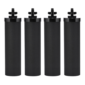 Water Filter Replacement for Berkey Water Filter System, 4 Black Elements Activated Carbon Filters, Compatible with Berkey Gravity Water Filtration System, 4 Pack