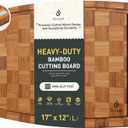 Bamboo Cutting Boards Non Toxic Wood Wooden Cutting Board for Kitchen Non Slip Christmas Xmas Birthday Law Step Stepmom Stepmother Have Everything Good Unique Useful Present (17*12 in)