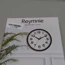 Roymnie Wall Clock Silent Non-Ticking Modern Clock Battery Operated 8 Inch Small Classic Analog Decorative for Classroom, Living Room, Office, Bedroom, School, Hotel (Black)