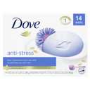 Dove Beauty Bar Gentle Cleanser Moisturizes To Calm Skin Anti-Stress Cream Bar Gentle Bar Soap Cleanser Made With 1/4 Moisturizing Cream 3.75 oz 14 Count
