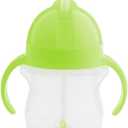 Munchkin Weighted Straw Sippy Cups for Toddlers 7oz, Leak Proof, Easy to Hold - Great toddler cups with straws, Supports Straw-use Education, Straw Cups (Green)