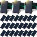 Retisee 30 Pcs Small Solar Panels Mini Polycrystalline Solar Cells 5v 60ma Epoxy Plate Photovoltaic Cells Charger Module with 10 cm Cable for Battery Charger DIY System 68 x 37 mm