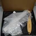 Pizza Peel Aluminum Pizza Spatula, Mooues 12 inch Metal Pizza Paddle(12"x 14")with Rocker Cutter Foldable Wood Handle, [Storage bag included], for Family Pizza Oven Baking Pizza, Dough, Bread & Pastry