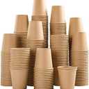 SIUQ 400 Pack 3 oz Kraft Paper Cups, Disposable Bathroom Cups, Mini Mouthwash Cups, Hot/Cold Beverage Drinking Cup for Gargle Espresso Juice Medicine (Brown)
