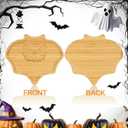WILLKOMMEN Bat Shaped Charcuterie Board, Serving Platter, Bamboo Serving Tray 10" x 9" for Party Child Spooky Cheese Appetizer Board Serving Dishes Plate for Snacks, Candy, Cookies