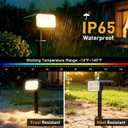 Solar Spot Lights Outdoor Waterproof IP65, [8 Pack/100 LED/4 Modes] Solar Landscape Spotlights, Auto On/Off High Lumens Spot Lights for Yard Garden Pathway(Warm White)