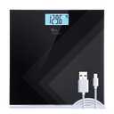 Himaly Digital Body Weight Scale, USB Rechargeable Bathroom Scale with Step-On Technology, Back Light Display, Digital Weight Scale, 400Ibs/180kg Capacity, 6mm Tempered Glass