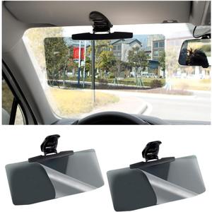 2Pcs Car Visor(Upgraded Version to Block Harmful UV Rays) Adjustable Angle, Anti-Glare 12.6'' x 6'' Safe Driving Car Accessories Sun Visor Extender, Universal for Cars, Trucks, SUVs. (2Pcs)
