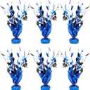 Gyufise 6 Pack Graduation 2025 Metallic Foil Spray Centerpiece Grad Cap 2025 Table Decoration Burst Table Centerpieces Decor for Class of 2025 Graduation Party Supplies Black Blue