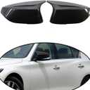 1 Pair Rear View Side Mirror Cover Door Mirror Caps Compatible with nfiniti Q50 Sedan 2014-2020 Q60 Q70 QX30 2015-2020 (Carbon Fiber Look)