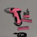 Hi-Spec Small Electric Screwdriver, Mini Drill Set, Rechargeable 3.6V Cordless Screwdriver with 26 Driver Bits, Power Tool for Small Projects & Home Use, Pink
