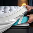 5 Inch Mega Support Memory Foam Queen Mattress Topper for Pressure Relief, Dual Layer 2.5" Pillow Top Mattress Topper Queen Plus 2.5" Cooling Gel Infused Memory Foam Mattress Pad
