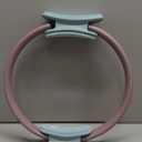 Gaiam Pilates Ring Fitness Circle - Lightweight & Durable Foam Padded Handles, Flexible Resistance Exercise Equipment for Toning Arms, Thighs/Legs & Core (12", Dusty Pink/Seafoam)