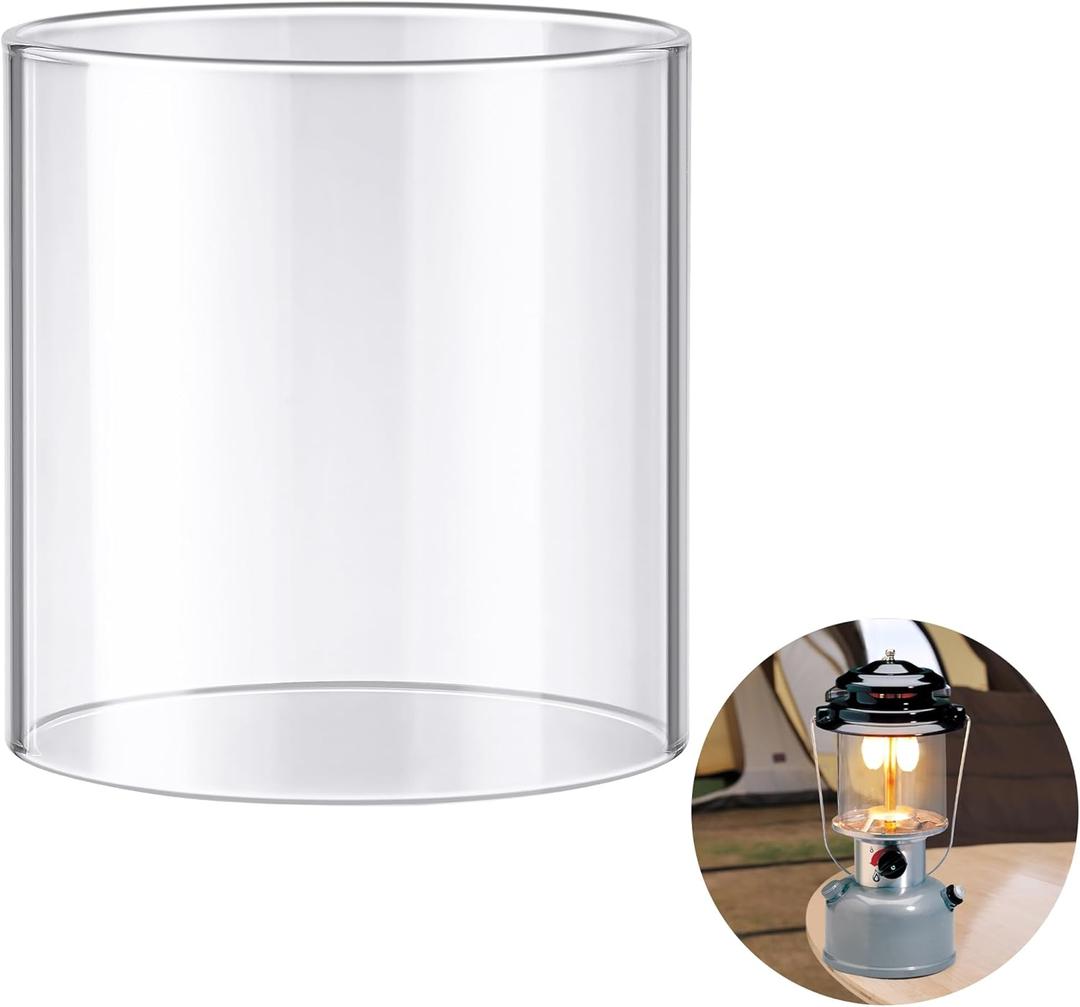 Propane Lantern Globe Glass Replacement Compatible with Coleman Fueled Lanterns, Standard Replacement Parts, Clear Lantern Mantles, Reusable Lantern Mantles Parts for Outdoor Camping Lantern