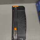 Firbon A4 Paper Cutter 12 Inch Titanium Paper Trimmer Scrapbooking Tool with Automatic Security Safeguard and Side Ruler for Craft Paper, Coupon, Label and Cardstock (Black)