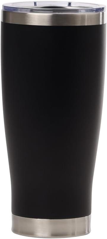 Key West Premium 24oz Stainless Steel Tumbler  Double Wall Vacuum Insulated Travel Mug, Leak-Proof Slider Lid, Hot & Cold Drink Container, BPA-Free with Anti-Slip Base (Black Sand)