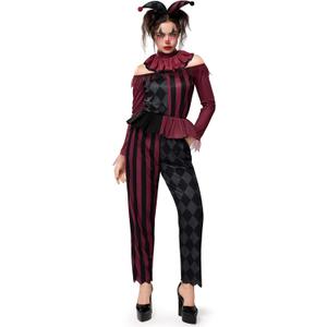 Spooktacular Creations Halloween Clown Costume Women, Scary Jester Set, Halloween Costumes for Women Adult 2025 (Large)