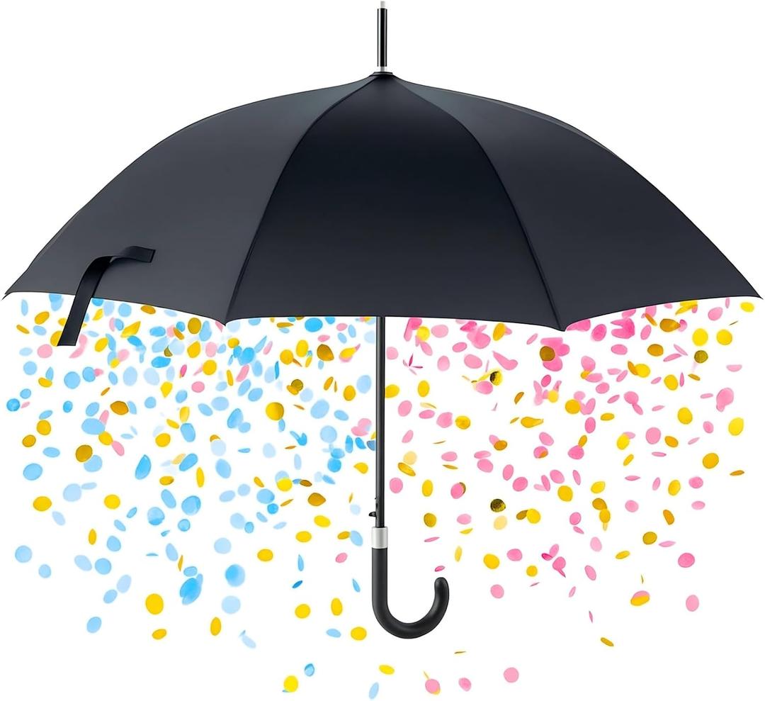 Gender Reveal Umbrella Kit, Umbrella with Confetti, Gender Reveal Decorations, Pink and Blue Confetti for Baby Shower Party Decorations