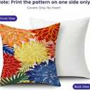 mellicoma Waterproof Outdoor Pillow Covers 20x20 Pack of 2 Vibrant Floral Collage Throw Outdoor Pillows for Garden Funiture Patio Home