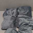 H.VERSAILTEX Velvet Dining Chair Covers Stretch Chair Covers for Dining Room Set of 6 Parson Chair Slipcovers Chair Protectors Covers Dining, Soft Thick Solid Velvet Fabric Washable, Stone Blue