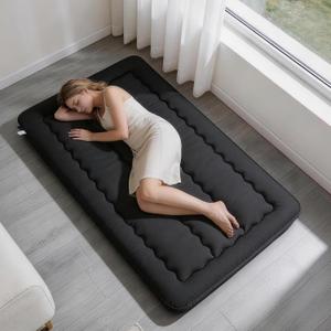 Japanese Futon Floor Mattress Foldable Mattress Full Size,Black