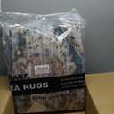 Washable Rug 8x10 Area Rugs for Living Room - Stain Resistant Non-Slip Backing Rugs for Bedroom - Vintage Large Area Rug (Navy, 8'x10')