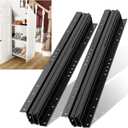 NECILO 28 Inch Undermount Heavy Duty Drawer Slides, 260 lbs Load Capacity, Full Extension Ball Bearing, Concealed Drawer Slides Suitable for Under-Stair and Base Cabinet, Bottom Mount, 1 Pair