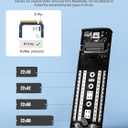 Lemorele Aluminum M.2 NVMe Enclosure,USB 3.2 Gen2 10Gbps Tool-Free ,SSD Enclosure for NVMe PCIe M-Key,Nvme USB Adapter Support UASP Trim for 2280 2260 2242 2230(Sata NOT Supported)