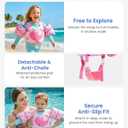 Gogokids 2-in-1 Toddler Swim Vest Pool Floaties for Kids[CPC Certified & Remove Crotch Strap]Puddle Float Jumper 24-66 Pounds, Toddler Arm Floaties Swim Jacket Water Wings for kids Boys Girls Swimmies, A-for kids 24-33lbs, with crotch straps