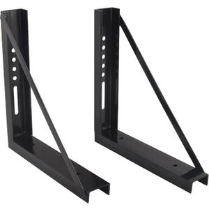 18x18 Bolted Steel Mounting Brackets for Trailer Tool Box, Set of 2- Black