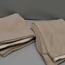 2 Pcs XL Storage Case Pillow 40'' x 20'' RV Organization Accessories Metal Zippered Rectangle Chenille Couch Throw Pillowcases Storage Cover Boho Light Brown for Couch Sofa Bed Home Decor