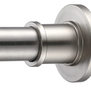 BRIOFOX Industrial Shower Curtain Rod - Rustproof Non-Slip 43-72 Inch 304 Stainless Steel Tension Curtain Rod for Window or Bathroom, Brushed Nickel